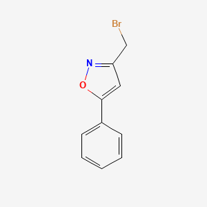 molecular formula C10H8BrNO B599444 3-溴甲基-5-苯基异恶唑 CAS No. 154016-50-9
