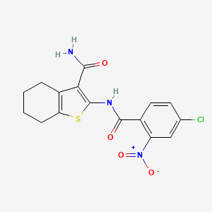 2-[(4-chloro-2-nitrobenzoyl)amino]-4,5,6,7-tetrahydro-1-benzothiophene-3-carboxamide