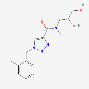 N-(2,3-dihydroxypropyl)-N-methyl-1-(2-methylbenzyl)-1H-1,2,3-triazole-4-carboxamide