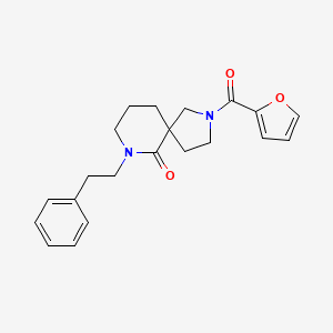 molecular formula C21H24N2O3 B5994491 2-(2-furoyl)-7-(2-phenylethyl)-2,7-diazaspiro[4.5]decan-6-one 