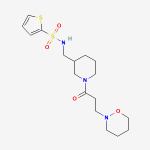 molecular formula C17H27N3O4S2 B5994514 N-({1-[3-(1,2-oxazinan-2-yl)propanoyl]-3-piperidinyl}methyl)-2-thiophenesulfonamide 