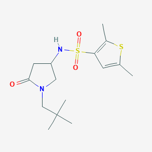 N-[1-(2,2-dimethylpropyl)-5-oxo-3-pyrrolidinyl]-2,5-dimethyl-3-thiophenesulfonamide