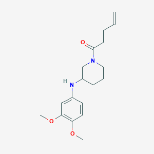 molecular formula C18H26N2O3 B5994516 N-(3,4-dimethoxyphenyl)-1-(4-pentenoyl)-3-piperidinamine 