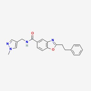 N-[(1-methyl-1H-pyrazol-4-yl)methyl]-2-(2-phenylethyl)-1,3-benzoxazole-5-carboxamide