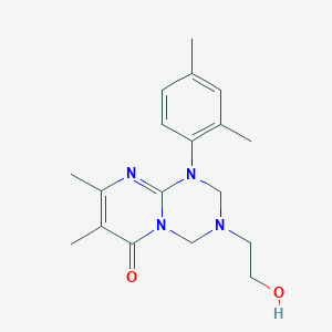 1-(2,4-dimethylphenyl)-3-(2-hydroxyethyl)-7,8-dimethyl-1,2,3,4-tetrahydro-6H-pyrimido[1,2-a][1,3,5]triazin-6-one