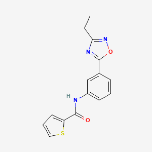 molecular formula C15H13N3O2S B5994563 N-[3-(3-ethyl-1,2,4-oxadiazol-5-yl)phenyl]-2-thiophenecarboxamide 