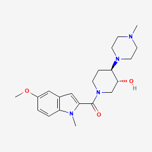 [(3R,4R)-3-hydroxy-4-(4-methylpiperazin-1-yl)piperidin-1-yl]-(5-methoxy-1-methylindol-2-yl)methanone