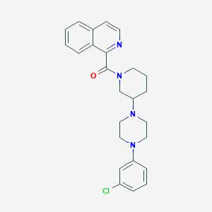 molecular formula C25H27ClN4O B5994590 1-({3-[4-(3-chlorophenyl)-1-piperazinyl]-1-piperidinyl}carbonyl)isoquinoline 