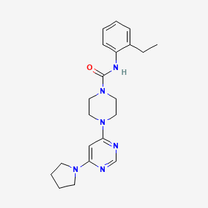 molecular formula C21H28N6O B5994610 N-(2-ethylphenyl)-4-[6-(1-pyrrolidinyl)-4-pyrimidinyl]-1-piperazinecarboxamide 