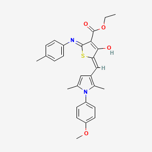 molecular formula C28H28N2O4S B5994619 ethyl 5-{[1-(4-methoxyphenyl)-2,5-dimethyl-1H-pyrrol-3-yl]methylene}-2-[(4-methylphenyl)amino]-4-oxo-4,5-dihydro-3-thiophenecarboxylate 