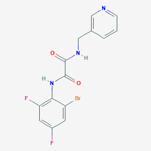 molecular formula C14H10BrF2N3O2 B5994641 N-(2-bromo-4,6-difluorophenyl)-N'-(3-pyridinylmethyl)ethanediamide 