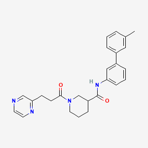 N-(3'-methyl-3-biphenylyl)-1-[3-(2-pyrazinyl)propanoyl]-3-piperidinecarboxamide