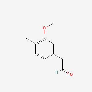 molecular formula C10H12O2 B599465 2-(3-Methoxy-4-methylphenyl)acetaldehyde CAS No. 122333-98-6