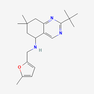 2-tert-butyl-7,7-dimethyl-N-[(5-methylfuran-2-yl)methyl]-6,8-dihydro-5H-quinazolin-5-amine