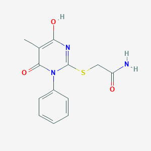 2-[(4-hydroxy-5-methyl-6-oxo-1-phenyl-1,6-dihydro-2-pyrimidinyl)thio]acetamide