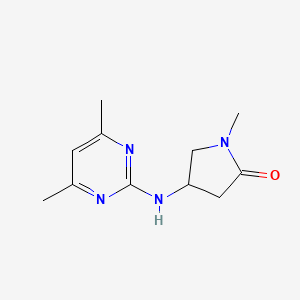 molecular formula C11H16N4O B5994695 4-[(4,6-dimethyl-2-pyrimidinyl)amino]-1-methyl-2-pyrrolidinone 