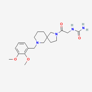 molecular formula C20H30N4O4 B5994702 N-{2-[7-(2,3-dimethoxybenzyl)-2,7-diazaspiro[4.5]dec-2-yl]-2-oxoethyl}urea 