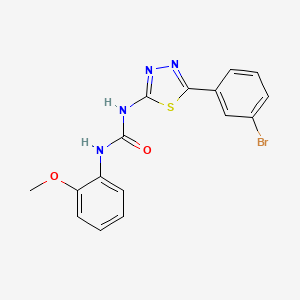 molecular formula C16H13BrN4O2S B5994707 N-[5-(3-bromophenyl)-1,3,4-thiadiazol-2-yl]-N'-(2-methoxyphenyl)urea 