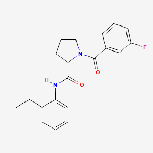 N-(2-ethylphenyl)-1-(3-fluorobenzoyl)prolinamide