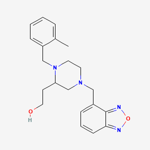 molecular formula C21H26N4O2 B5994725 2-[4-(2,1,3-benzoxadiazol-4-ylmethyl)-1-(2-methylbenzyl)-2-piperazinyl]ethanol 