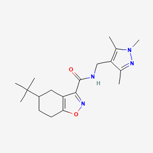 5-tert-butyl-N-[(1,3,5-trimethyl-1H-pyrazol-4-yl)methyl]-4,5,6,7-tetrahydro-1,2-benzisoxazole-3-carboxamide