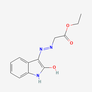 ethyl [2-(2-oxo-1,2-dihydro-3H-indol-3-ylidene)hydrazino]acetate