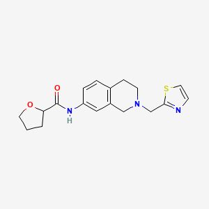 molecular formula C18H21N3O2S B5994766 N-[2-(1,3-thiazol-2-ylmethyl)-3,4-dihydro-1H-isoquinolin-7-yl]oxolane-2-carboxamide 