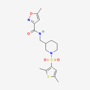 molecular formula C17H23N3O4S2 B5994771 N-[[1-(2,5-dimethylthiophen-3-yl)sulfonylpiperidin-3-yl]methyl]-5-methyl-1,2-oxazole-3-carboxamide 