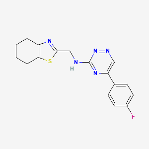 5-(4-fluorophenyl)-N-(4,5,6,7-tetrahydro-1,3-benzothiazol-2-ylmethyl)-1,2,4-triazin-3-amine