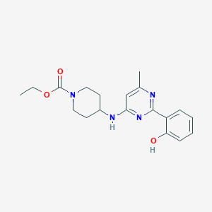 ethyl 4-{[2-(2-hydroxyphenyl)-6-methylpyrimidin-4-yl]amino}piperidine-1-carboxylate