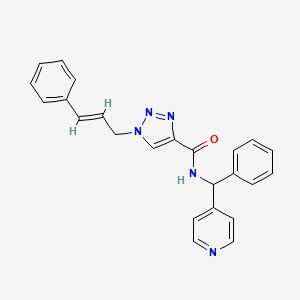 1-[(2E)-3-phenyl-2-propen-1-yl]-N-[phenyl(4-pyridinyl)methyl]-1H-1,2,3-triazole-4-carboxamide