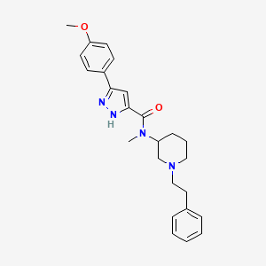 molecular formula C25H30N4O2 B5994809 3-(4-methoxyphenyl)-N-methyl-N-[1-(2-phenylethyl)-3-piperidinyl]-1H-pyrazole-5-carboxamide 