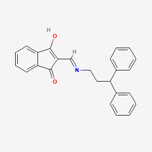 molecular formula C25H21NO2 B5994814 2-{[(3,3-diphenylpropyl)amino]methylene}-1H-indene-1,3(2H)-dione 