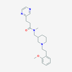 N-({1-[2-(2-methoxyphenyl)ethyl]-3-piperidinyl}methyl)-N-methyl-3-(2-pyrazinyl)propanamide