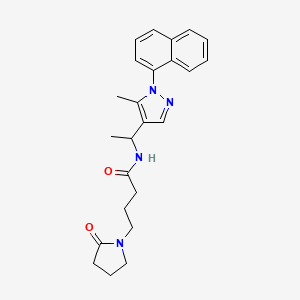 N-{1-[5-methyl-1-(1-naphthyl)-1H-pyrazol-4-yl]ethyl}-4-(2-oxo-1-pyrrolidinyl)butanamide