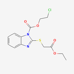 molecular formula C14H15ClN2O4S B5994877 2-chloroethyl 2-[(2-ethoxy-2-oxoethyl)thio]-1H-benzimidazole-1-carboxylate 