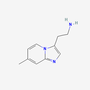 molecular formula C10H13N3 B599488 2-(7-甲基咪唑并[1,2-a]吡啶-3-基)乙胺 CAS No. 171346-86-4