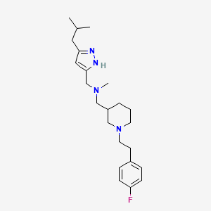 ({1-[2-(4-fluorophenyl)ethyl]-3-piperidinyl}methyl)[(5-isobutyl-1H-pyrazol-3-yl)methyl]methylamine