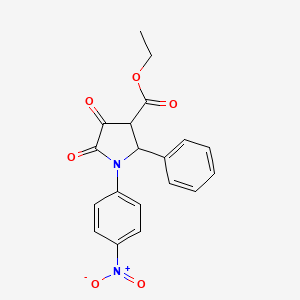 B599489 1-(4-Nitrophenyl)-4,5-dioxo-2-phenyl-3-pyrrolidinecarboxylic acid ethyl ester CAS No. 131189-28-1