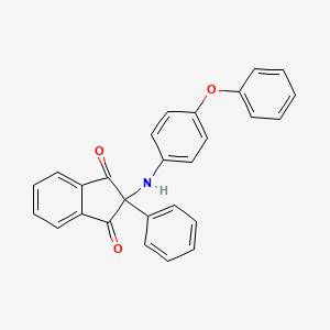 molecular formula C27H19NO3 B5994896 2-[(4-phenoxyphenyl)amino]-2-phenyl-1H-indene-1,3(2H)-dione 