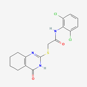 N-(2,6-dichlorophenyl)-2-[(4-oxo-3,4,5,6,7,8-hexahydro-2-quinazolinyl)thio]acetamide