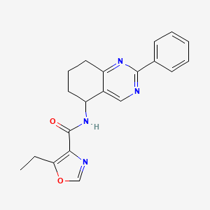 5-ethyl-N-(2-phenyl-5,6,7,8-tetrahydro-5-quinazolinyl)-1,3-oxazole-4-carboxamide