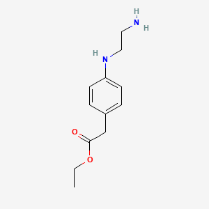 B599496 Ethyl 2-(4-((2-aminoethyl)amino)phenyl)acetate CAS No. 174890-79-0