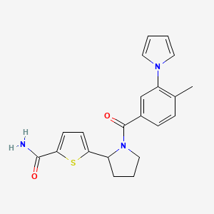 5-{1-[4-methyl-3-(1H-pyrrol-1-yl)benzoyl]-2-pyrrolidinyl}-2-thiophenecarboxamide