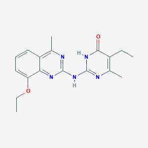 2-[(8-ethoxy-4-methylquinazolin-2-yl)amino]-5-ethyl-6-methylpyrimidin-4(3H)-one