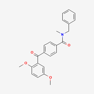 molecular formula C24H23NO4 B5995016 N-benzyl-4-(2,5-dimethoxybenzoyl)-N-methylbenzamide 