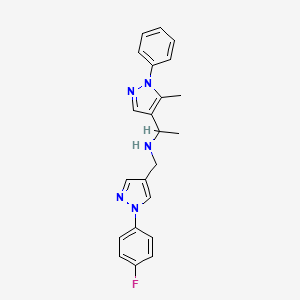 N-{[1-(4-fluorophenyl)-1H-pyrazol-4-yl]methyl}-1-(5-methyl-1-phenyl-1H-pyrazol-4-yl)ethanamine