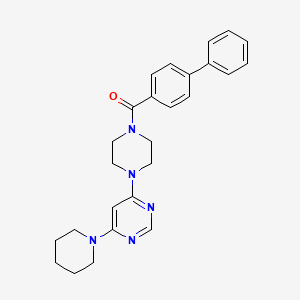 4-[4-(4-biphenylylcarbonyl)-1-piperazinyl]-6-(1-piperidinyl)pyrimidine