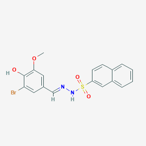 N'-(3-bromo-4-hydroxy-5-methoxybenzylidene)-2-naphthalenesulfonohydrazide