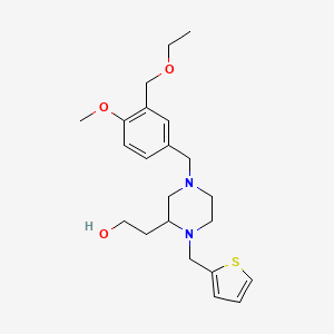 2-[4-[3-(ethoxymethyl)-4-methoxybenzyl]-1-(2-thienylmethyl)-2-piperazinyl]ethanol